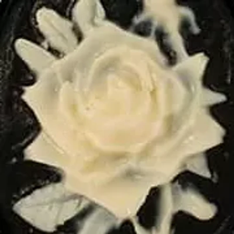 Pewter Black & White Flower Whistle Necklace 28"