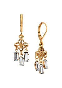 Filigree Crystal Drop Chandelier Earring