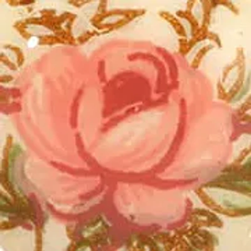 Gold Tone Filigree Floral Heart Drop Earring