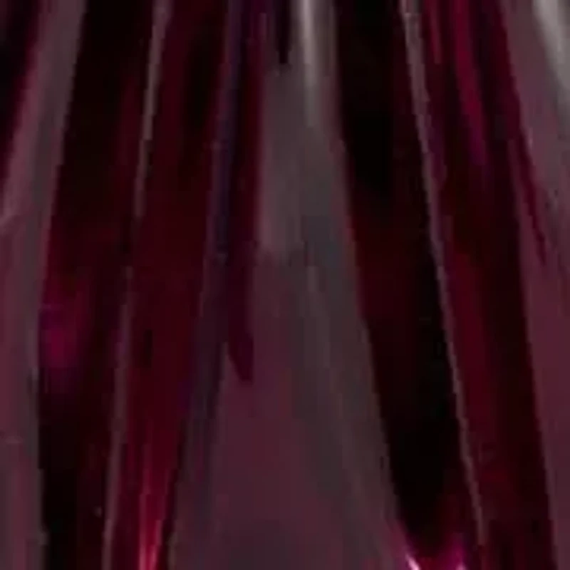 Gold Tone Fluted Purple Teardrop Earrings