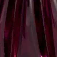 Gold Tone Fluted Purple Teardrop Earrings