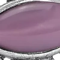 Silver Tone Oval Purple Moonstone Bracelet