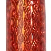 Gold Tone Red Enamel Whistle Pendant 28"