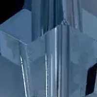 Silver Tone Mother of Pearl & Blue Bead Drop Earring