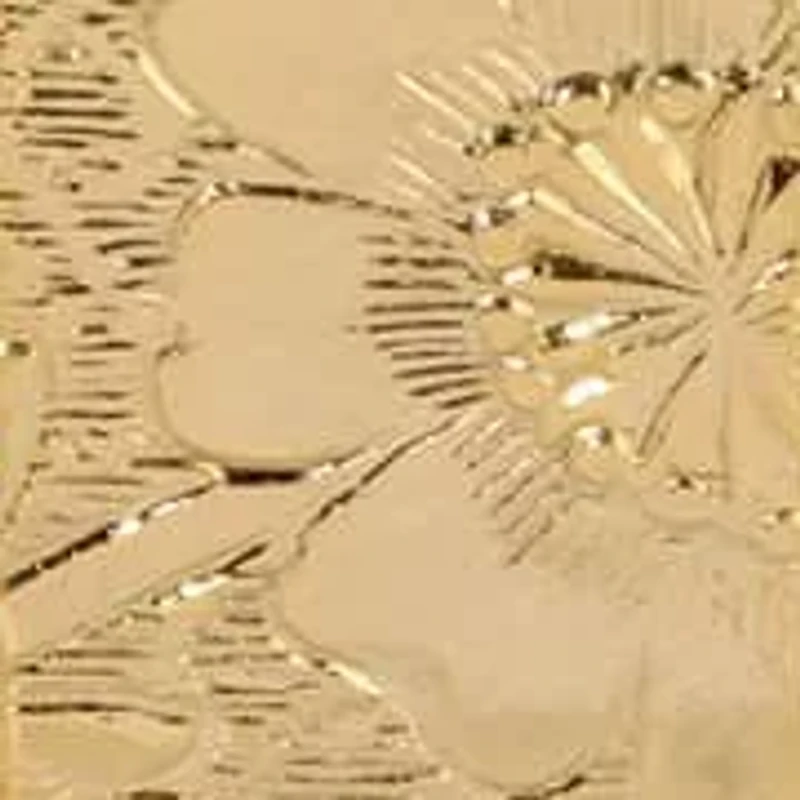 Gold Tone Floral Screen Bracelet 7.5"