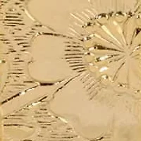 Gold Tone Floral Screen Bracelet 7.5"