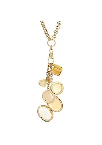14k Gold Dipped Victorian Art Locket plus Book Heart  Lockets Necklace 28 Inch