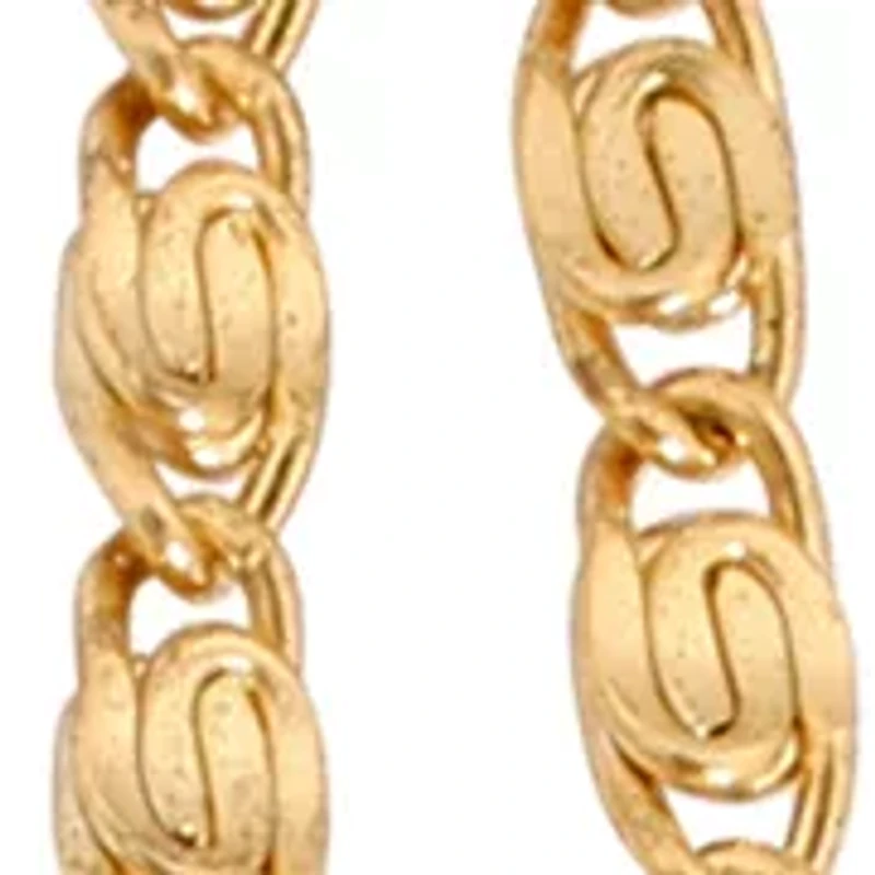 Gold Tone Link Chain Mask Holder