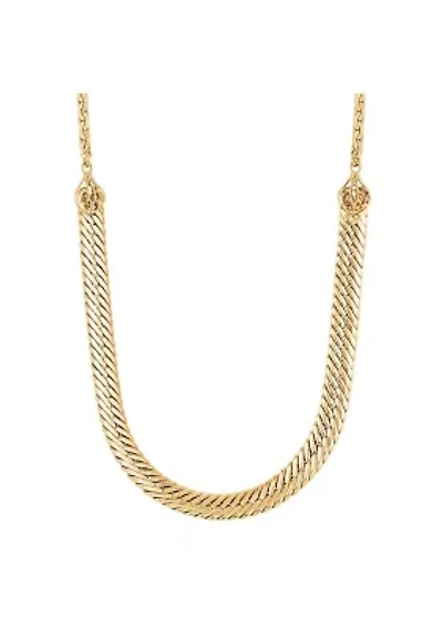 Gold Tone 16" + 3" ADJ Necklace