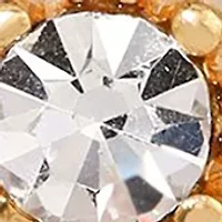 14K Gold-Dipped Crystal Cross Drop Earrings