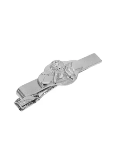 Silver-Tone Angel Tie Bar Clip