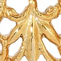 14k Dipped Hoop Crystal Cross Drop Earrings