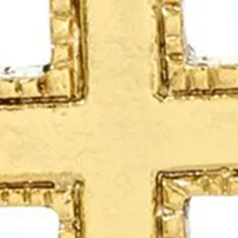 14K Gold-Dipped Jerusalem Cross Pendant Necklace - 18"