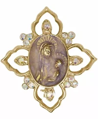 14k Gold Dipped Mary and Child Pin