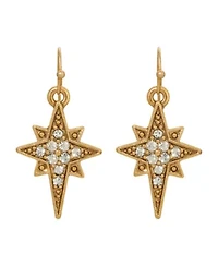 14K Gold Dipped Crystal Star of Bethlehem Earrings