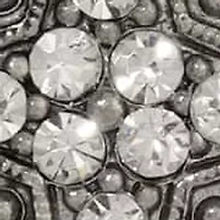 Pewter Crystal Star of Bethlehem Onyx Rectangle Necklace 16"