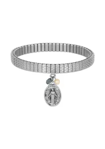 Miraculous Medal Charm Stretch Bracelet