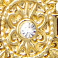 14k Gold Dipped Red Crystal Cross Pendant Necklace 16"