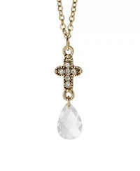 Our Lady Of Guadalupe Oval Pendant Blue Glass Bead Necklace 20"
