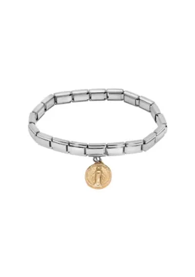 Oval Miraculous Medal Charm Bracelet