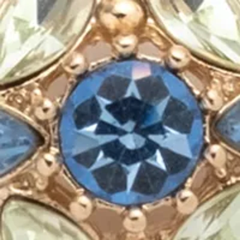Gold Tone Multi Cluster Flex Bracelet