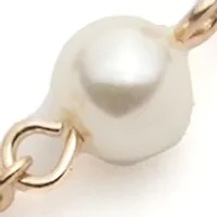Gold Stationed Pearl Slider Bracelet