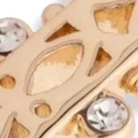 Crystal Pavé Bypass Gold-Tone Bracelet