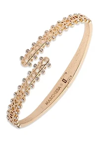 Crystal Pavé Bypass Gold-Tone Bracelet