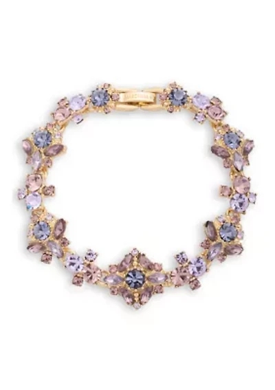 Cluster Purple  Crystal Flex Bracelet