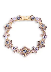 Cluster Purple  Crystal Flex Bracelet
