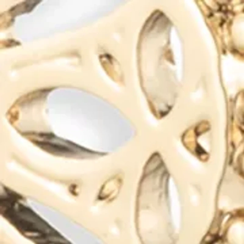 Gold Tone Filigree Drop Earrings