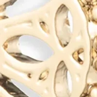 Gold Tone Filigree Drop Earrings