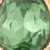 Gold Filagree Double Drop Green Crystal Earrings