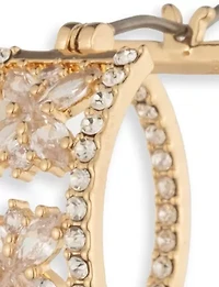 Crystal 20mm Hoop Earrings