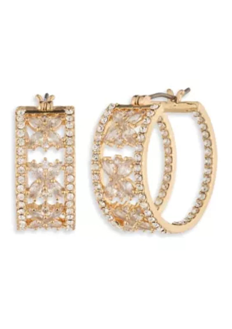 Crystal 20mm Hoop Earrings