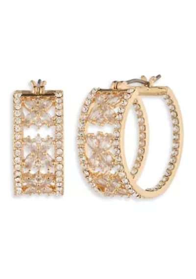 Crystal 20mm Hoop Earrings