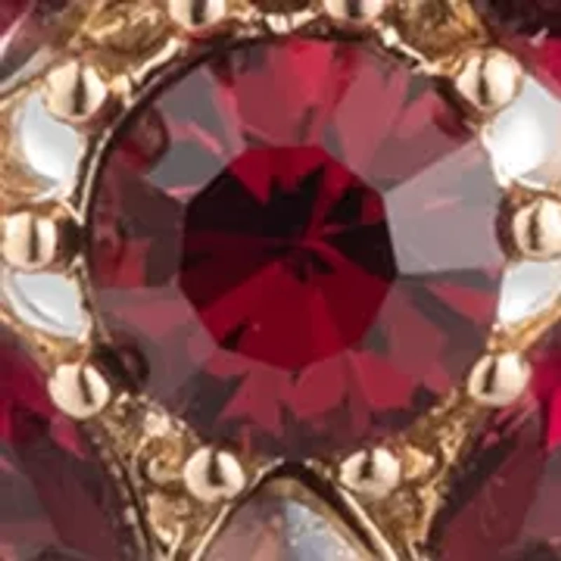 Red Crystal Chandelier Earrings