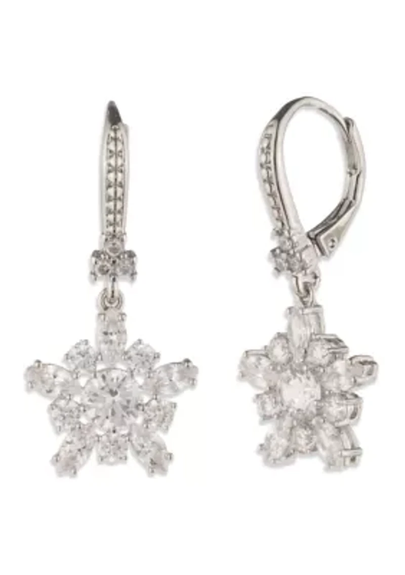 Star Drop Cubic Zirconia Earrings