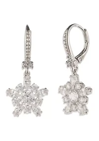 Star Drop Cubic Zirconia Earrings