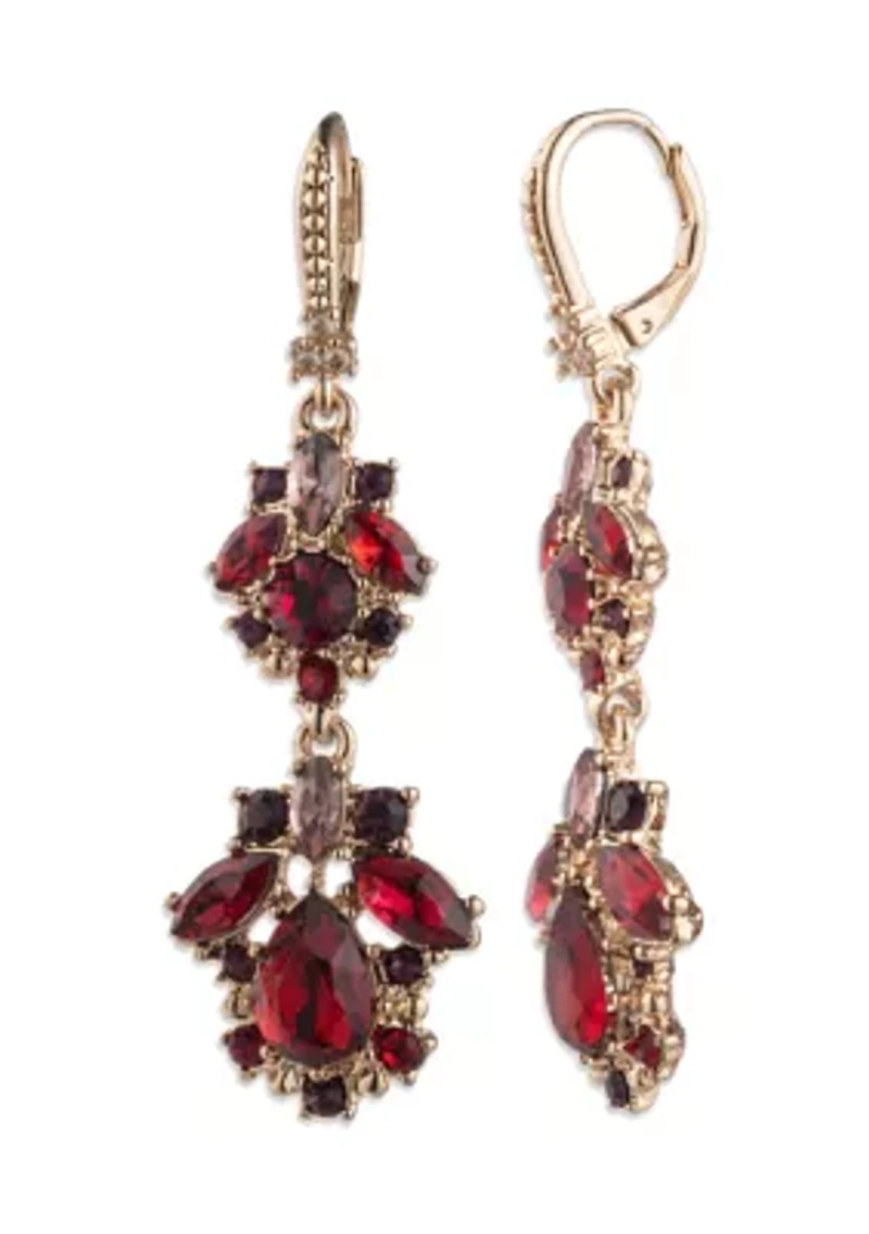  Double Drop Crystal Earrings