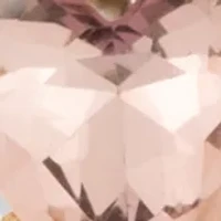 Pink Crystal Heart Drop Earrings