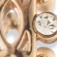 Gold-Tone Cut-Out Hoop Earrings