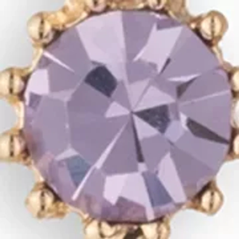 Purple Floral Chandelier Earrings