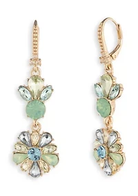 Cluster Double Drop Earrings