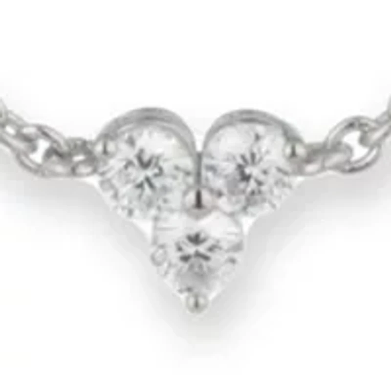 Silver Tone Crystal Stationed Collar Necklace