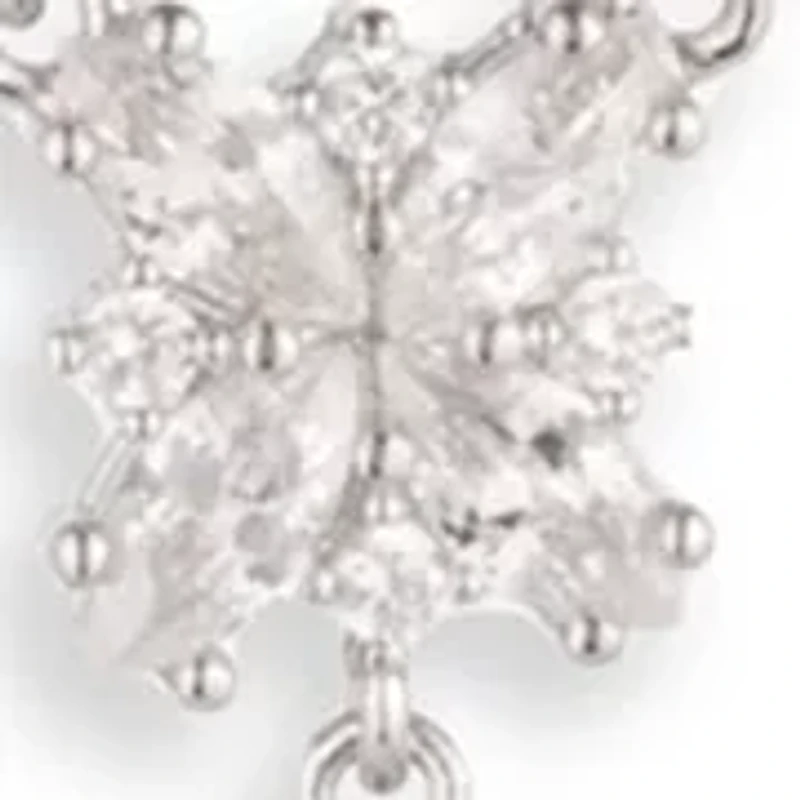 Silver Tone Crystal Y Necklace