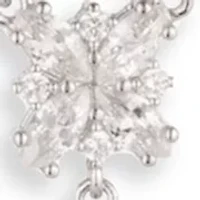 Silver Tone Crystal Y Necklace