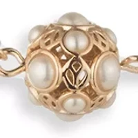Gold Tone Pearl Collar Necklace