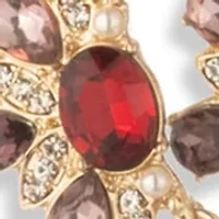 Red Crystal Multi Row Necklace