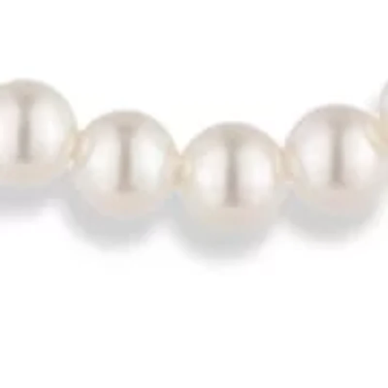 White Beaded Multi-Row Star Pendant Necklace